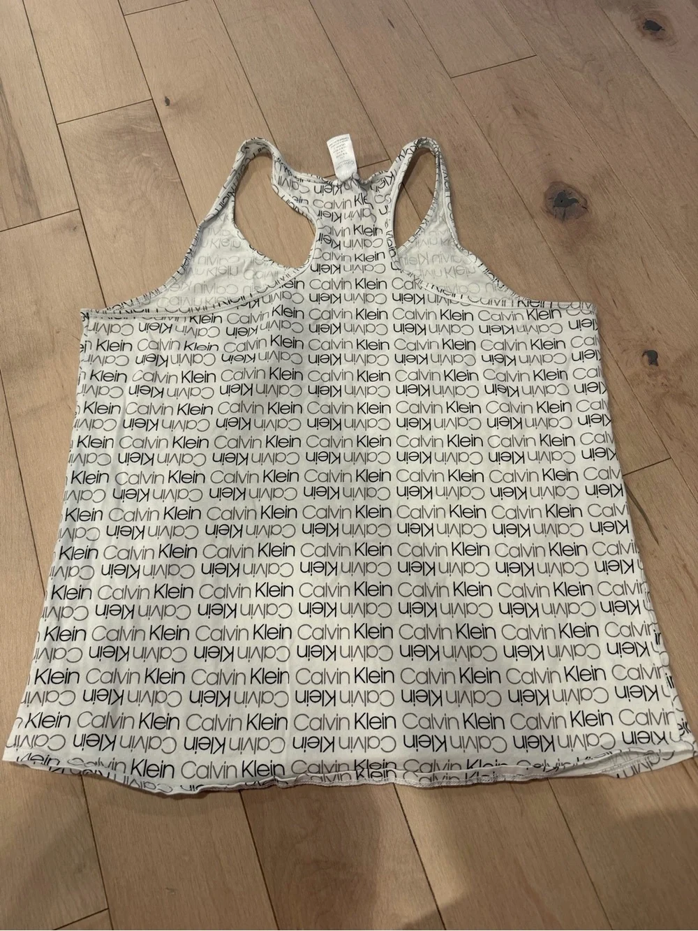 Calvin Klein Gray and Black Logo Sleepwear Tank